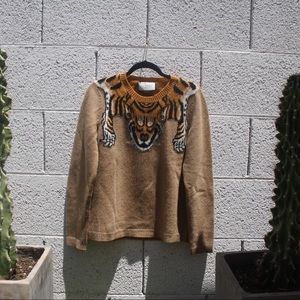 Men’s Gucci tiger wool knit sweater